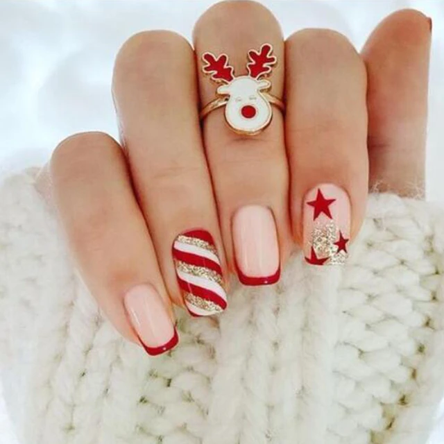 Buy Christmas Nail Art Acrylic 3D Christmas Bells Light Gold Silver Xmas  Festive Nail Art Nail Charms Nail Decoration Red White Snow Online in India  - Etsy