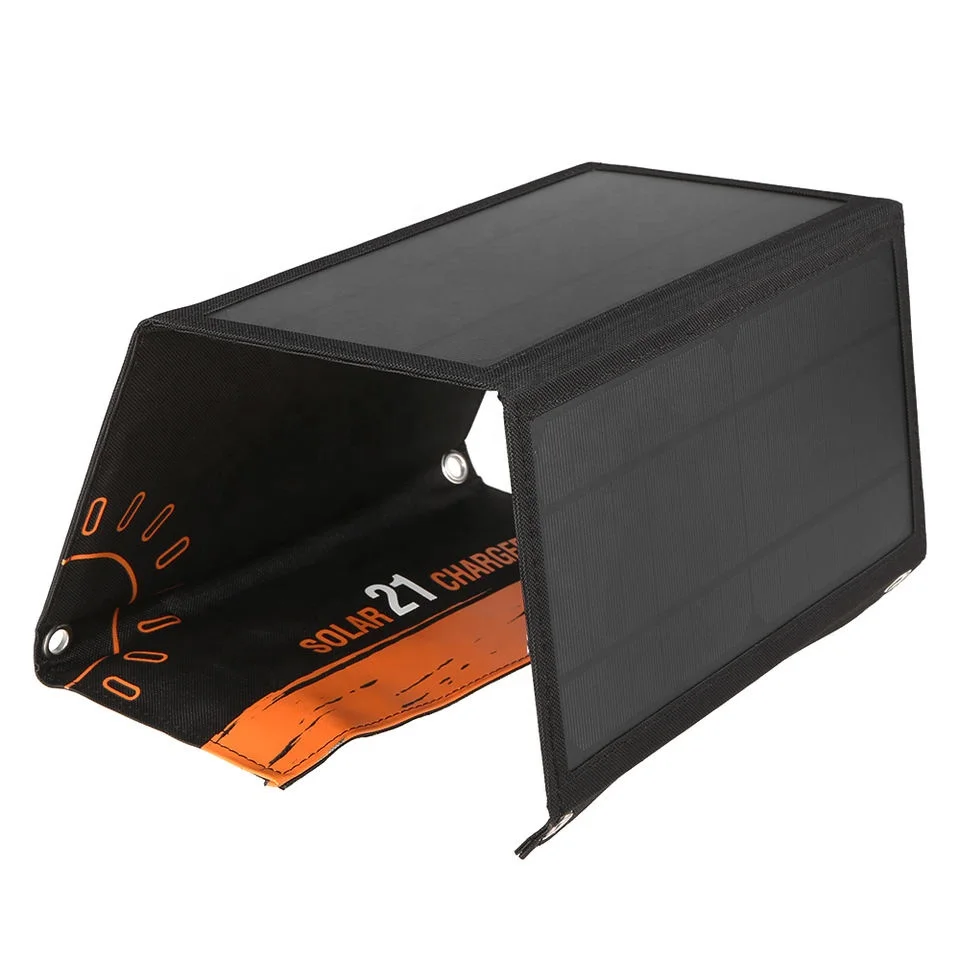 

Solar Phone Chargers Hiking Outdoor Waterproof Camping Sunpower Dual USB Solar Charger Power Bank Portable Battery Mobile Power