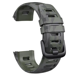 Camouflage Silicone Watch Strap - 22mm Adjustable Replacement Wristband - Instinct Tactical (Camo green)