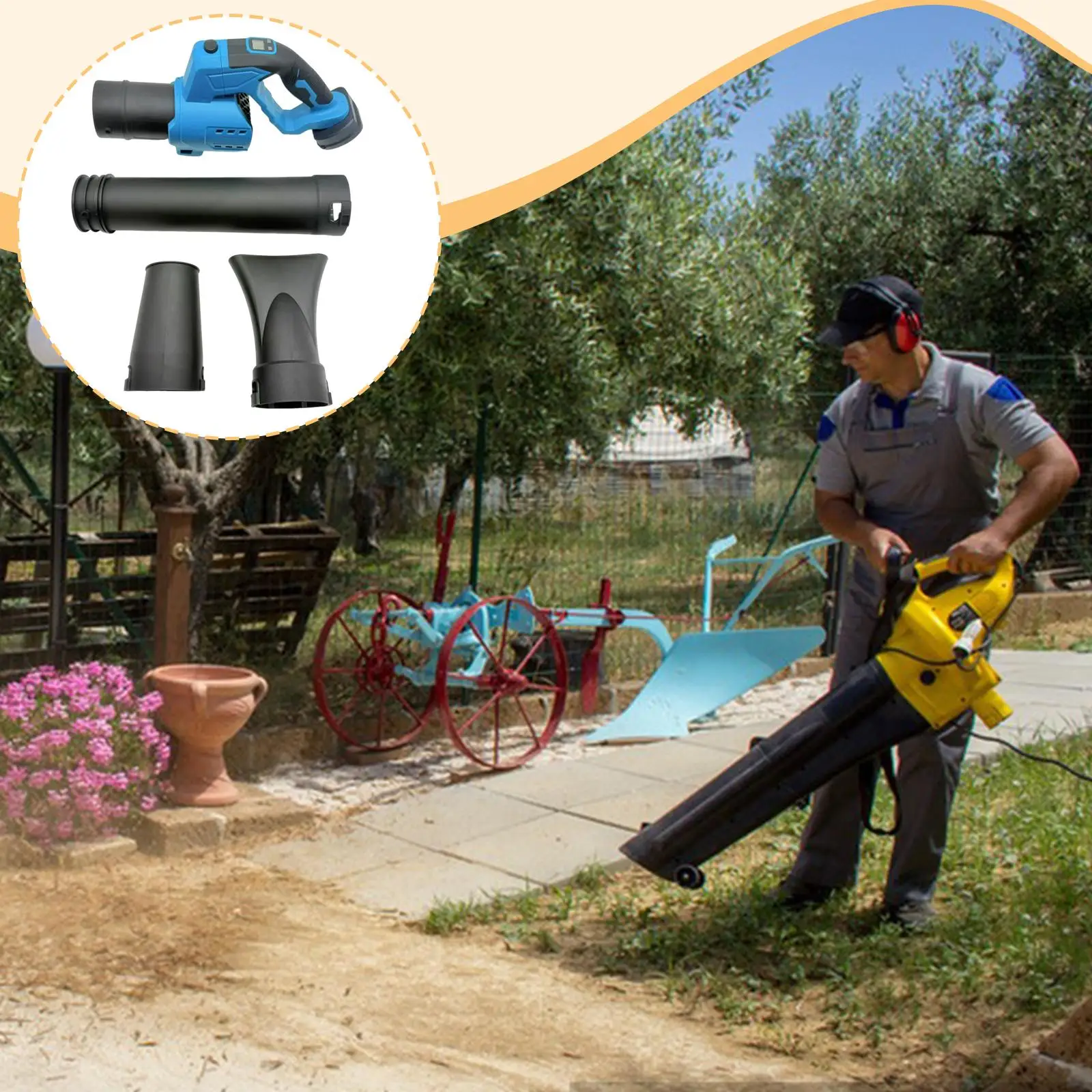 Cordless Leaf Blower 6 Speed Adjustable Multipurpose for Patio Garden House