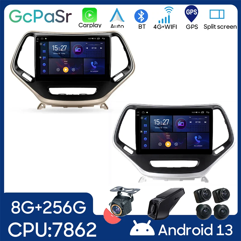 

Car Auto For Jeep Cherokee 5 KL 2014 - 2018 Android Radio Carplay 4G GPS Navigation Multimedia Stereo Player QLED BT No 2din DVD