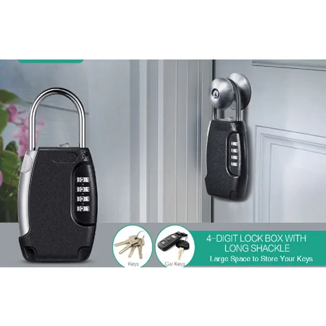 Key Storage Puzzle Box Organizer 4 Digit Combination Password Security Password Lock Keyless Home Key Safe Box 5
