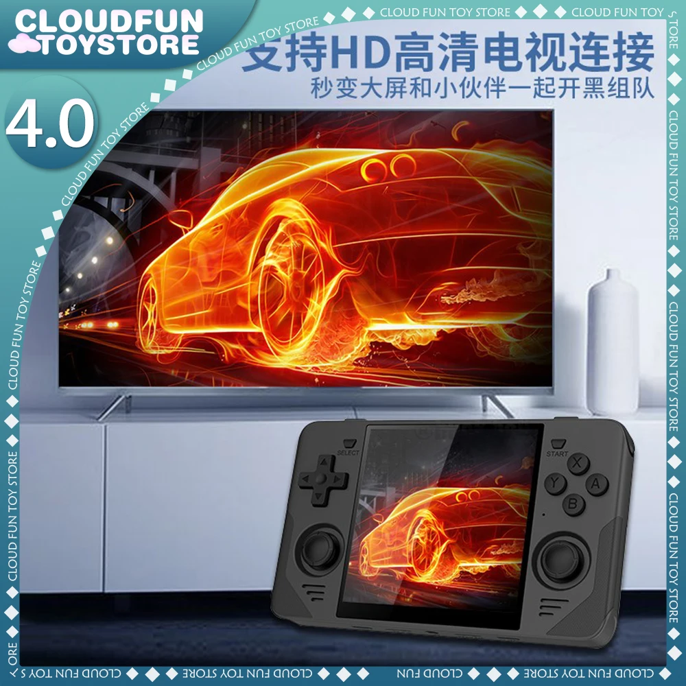 

4.0 Inch Powkiddy Rgb30 Ips Hd Screen Linux System Handheld Cross-Border Psp Simulator N64 Arcade Games Console Birthday Gifts