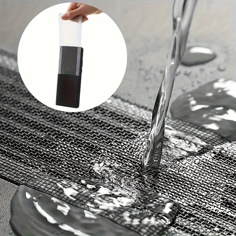 Cutable Shower Drain Hair Catcher Disposable Shower Drain Sticker Mesh bathroom kitchen sink filter 12cm*4m shower drain cover sink strainer hair drain catcher