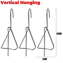 Stainless Steel Hanging Flower Pot Holders for Home and Garden Decor (Vertical Hanging)
