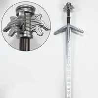 Wild Hunt Sword Aerondight Sword Weapon Cosplay White Wolf Prop Role Play Gift Safety 1:1 PU Wizard Eredin Alice Jewel Sword 1