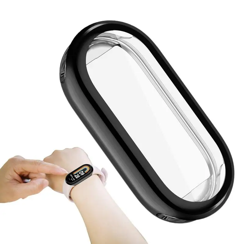 

1 шт. гальваническое покрытие tpu, защитный чехол для Xiaomi Mi Band 8, защитная пленка для экрана, умный ремешок для часов, защитный чехол с полным покрытием