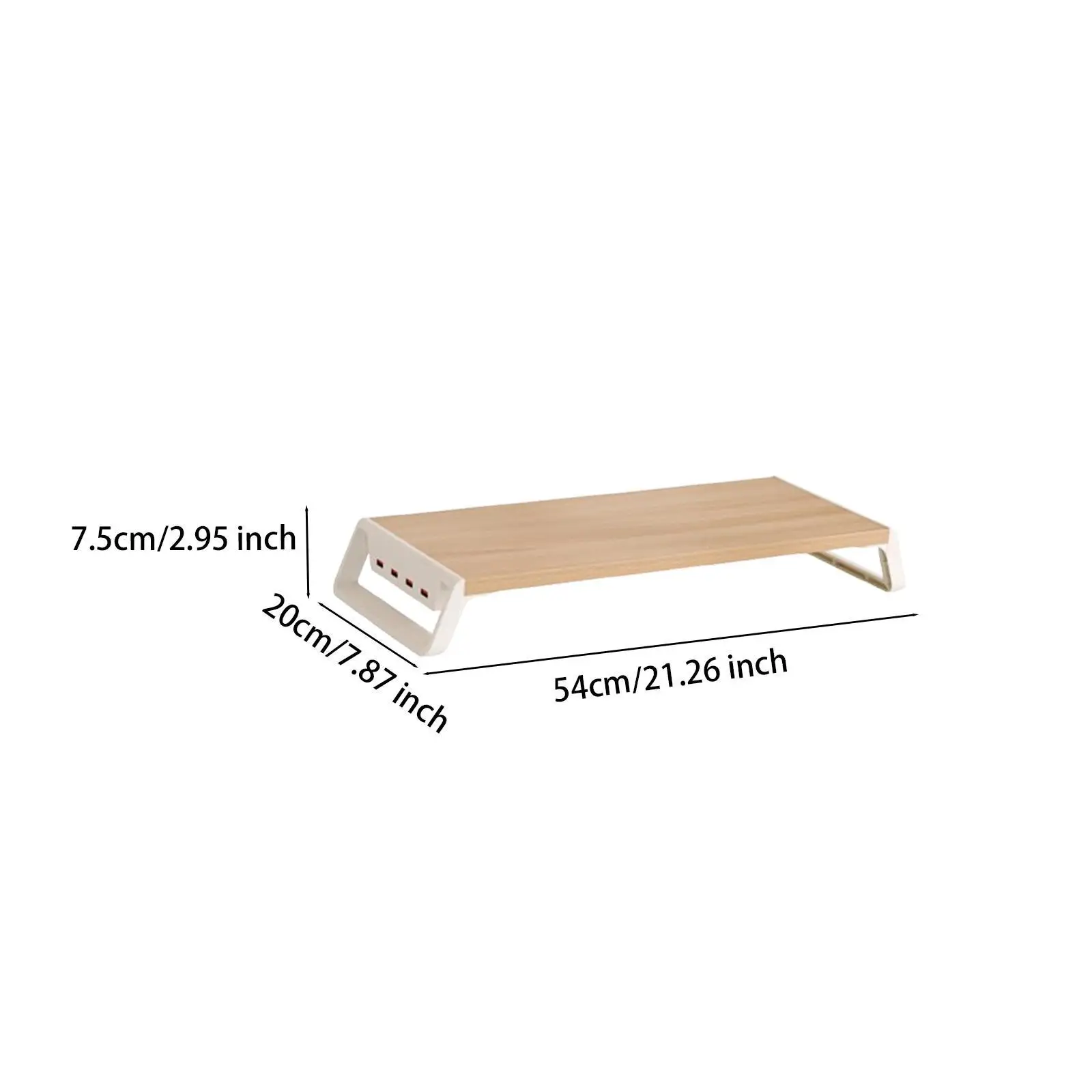 Computer Heightening Stand with USB Charging Port for Tabletop Living Room