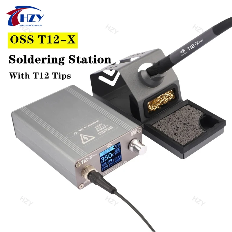 T12 팁이있는 OSS T12-X Plus 납땜 스테이션 BGA PCB 수리 전화..
