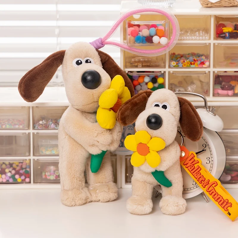 Wallace&Gromit Plush Toy Cartoon Dogs Kawaii Bag Pendant Key Chain Anime Cute Puppy Stuffed Dolls Birthday Xmas Gift