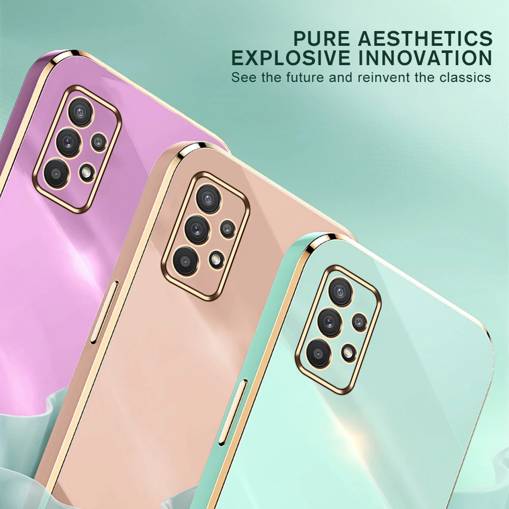 For Samsung Galaxy A53 A73 5G Plating Texture Cover for samsung A53 A73 A 53 73 5G Shockproof Phone Case_voghion.com