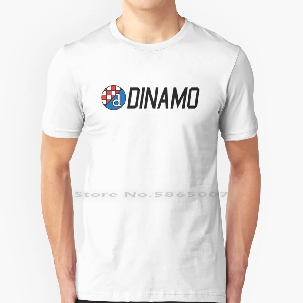Dinamo Pluble Logo Artwork In White T Shirt 100% Cotone Hrvatska Croate Modric Gnm Dinamo Zagrebo Modri Purgeri Football