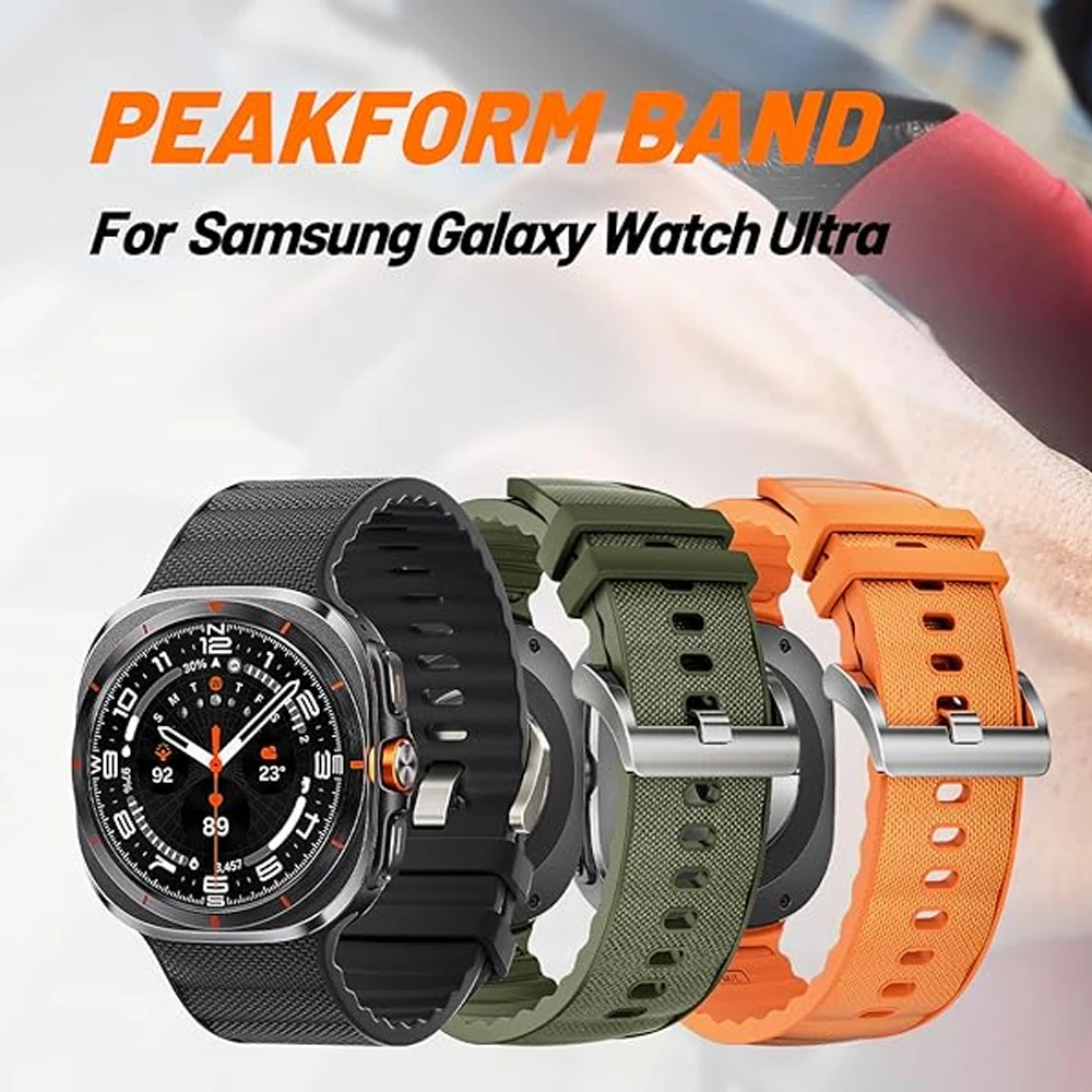 Enhanced Product Title: Premium Silicone and Nylon Sport Strap