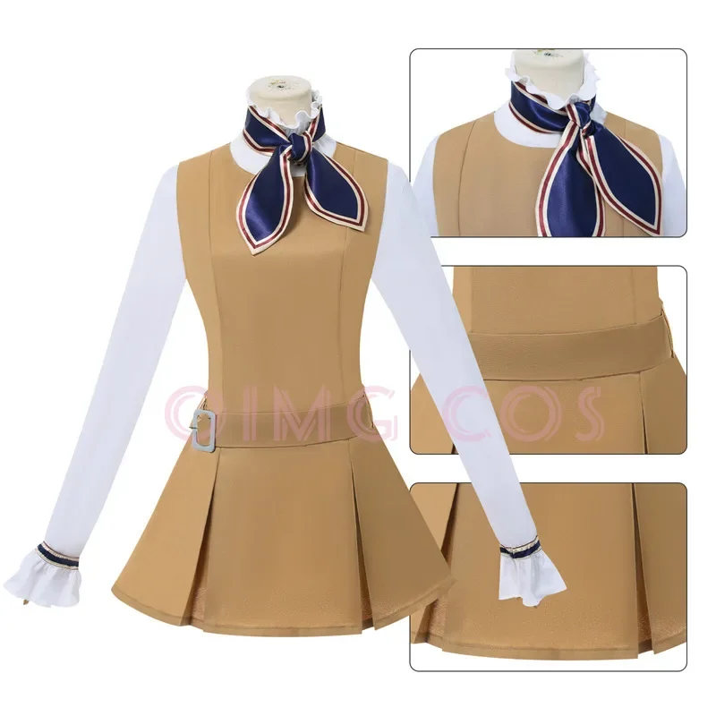 M3GAN 2.0 Cosplay Dress – Brown Uniform Set for Women & Girls