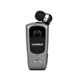 Fineblue F920 Retractable Bluetooth Wireless Earbuds with Wire Clip (Gray no box)