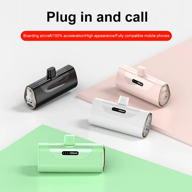 5000mAh Portable Charger Mini Power Bank 18650 External Battery 