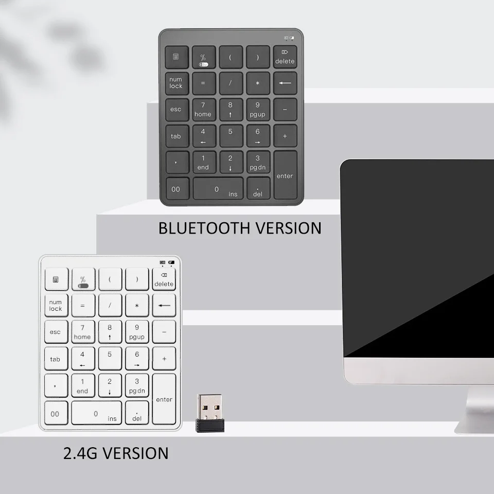 Numeric Keypad Keyboard 2.4g Wireless Protable Bluetooth Plastic Case Aaa Battery For Android