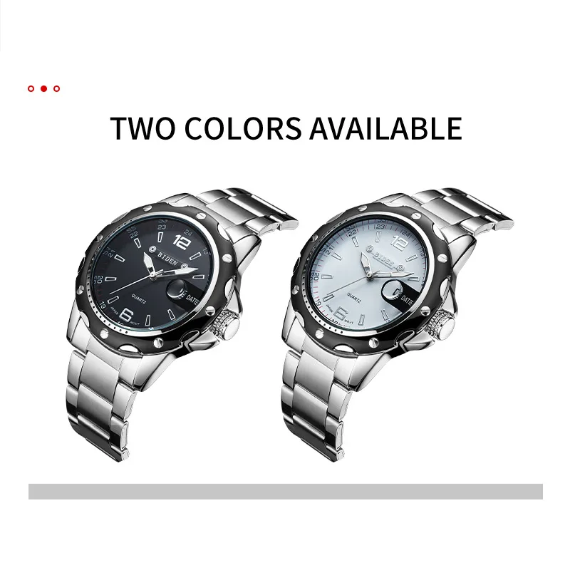 Men's Business Watch Waterproof Calendar Glow-in-Dark Multifunctional Steel Band Men's Watch Holiday Gift