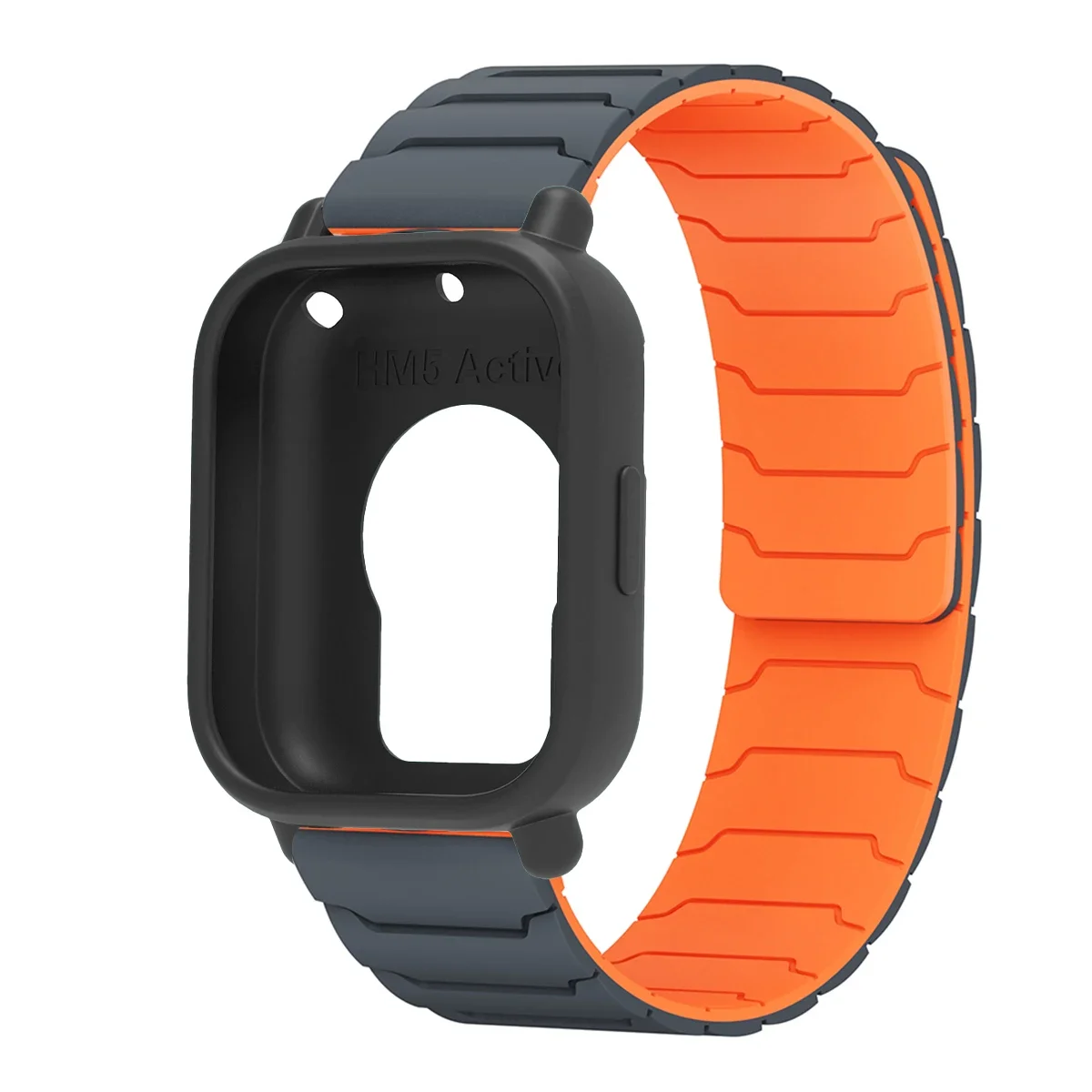 Enhanced Protector Case with Silicone Strap - Full Cover TPU Soft Shell and Magnetic Sport Band