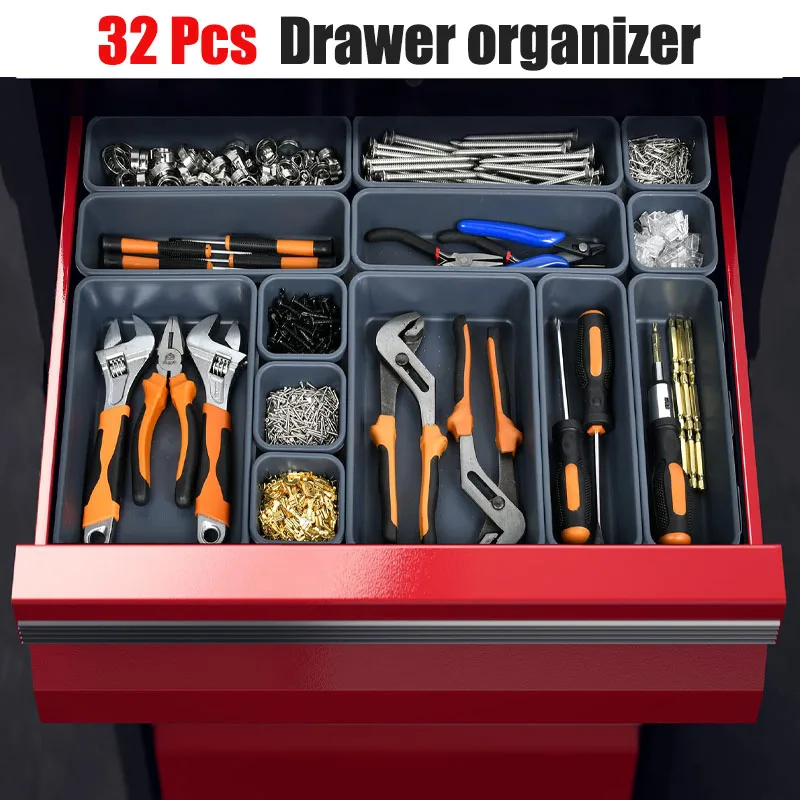 Caja Organizadora De Tornillos Impresa En 3D - Compartimentos Para Taller, Garaje, Electrónica (17.6x7.3x3.2 Cm)