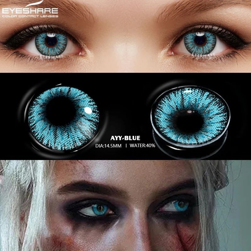 Eyeshare Halloween Cosplay Lenti A Contatto A Colori Per Occhi 2 Pezzi Lenti Colorate Cosmetiche Lenti A Contatto Bellezza Trucco Degli Occhi