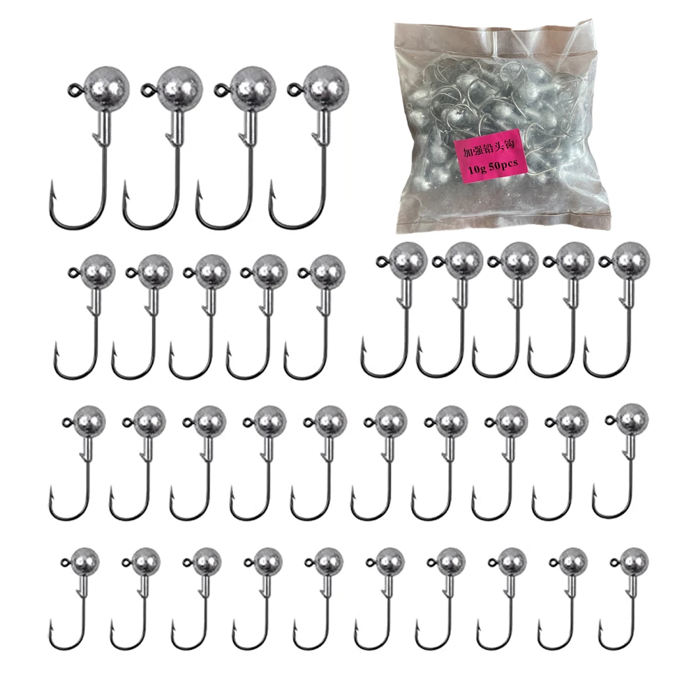 Fish Lure Jigheads Fishhook Fishing Jig Head Hook Fishing Hook Jig Lure 50pcs Jig Aliexpress