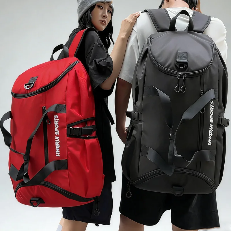 Backpack for Men and Women Suitable for Travel Tourism Hiking Camping Backpack Gym Fitness Bag with Shoes Pocket Outdoor Duffel