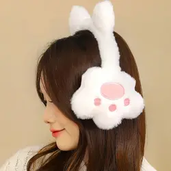 Earcap Cat Plush Earmuffs Comfortable Anti-Wind Cat's Paw Ear Warmers Cold Protection Keep Warmer Cute Ear Cover Riding