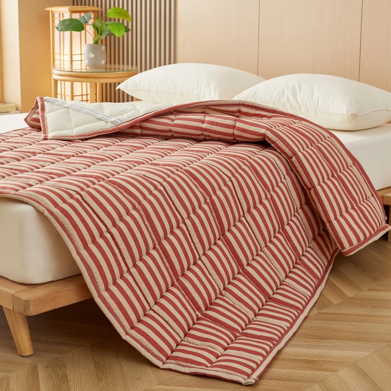 Brownish Red Foldable Sleeping Mat Mattress Student Dormitory Single Bedding Pad Home Thicken Warm Double Bed Mattresses 매트리스