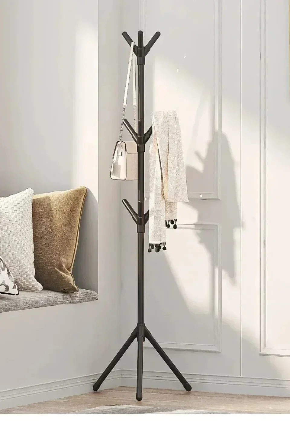 Mobile Floor Standing Multi Hook Clothes Rack Tree Branch Shape Coat Hanger For Home Living Room Clothing Storage Organizer Clothes rack