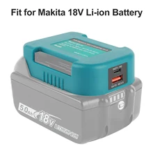  fast charger rack for Makita 18V BL1840 BL1850 BL1860 USB C  15W and 5V  port 