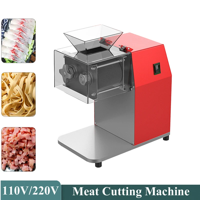 

Commercial Meat Cutting Machine Electric Meat Slicer Stainless Steel Vegetable Cutter Shredding Diced Machine 1100W