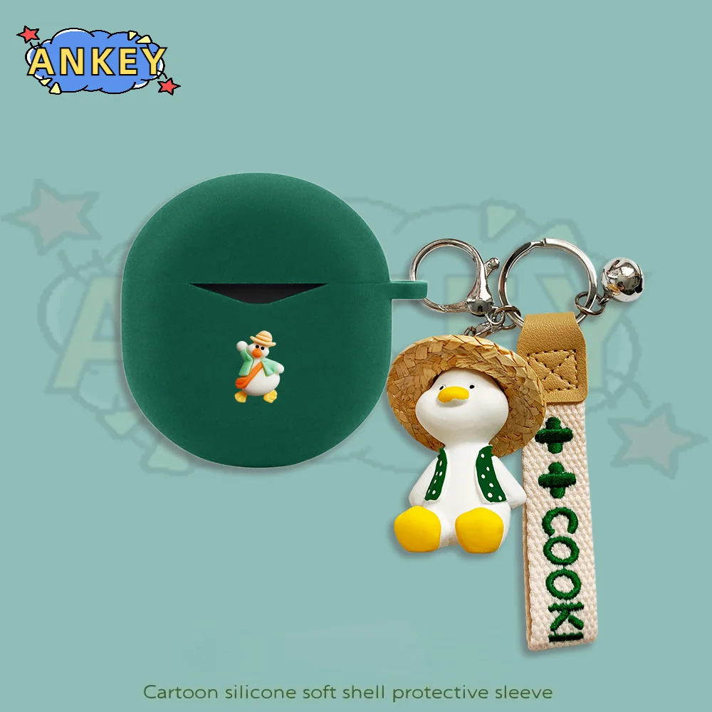 Per Soundpeats Air 4 / Air 3 Deluxe / Air 3 Pro Air 3 Custodia In Silicone Per Auricolari Lovely Duck Auricolari Cover Protettiva Per Cuffie Skin