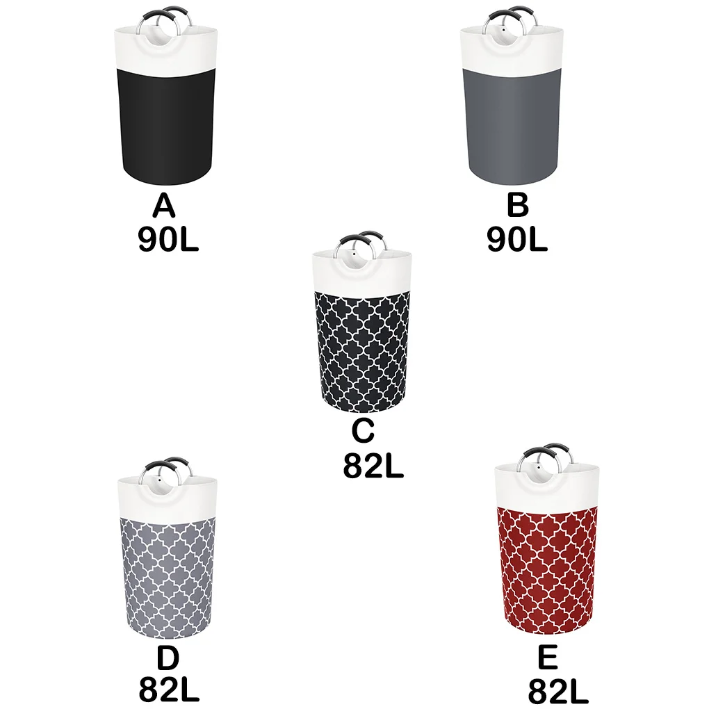 

Laundry Basket Clothes Bag 90L Hamper for Bedroom Organizer Red Printed
