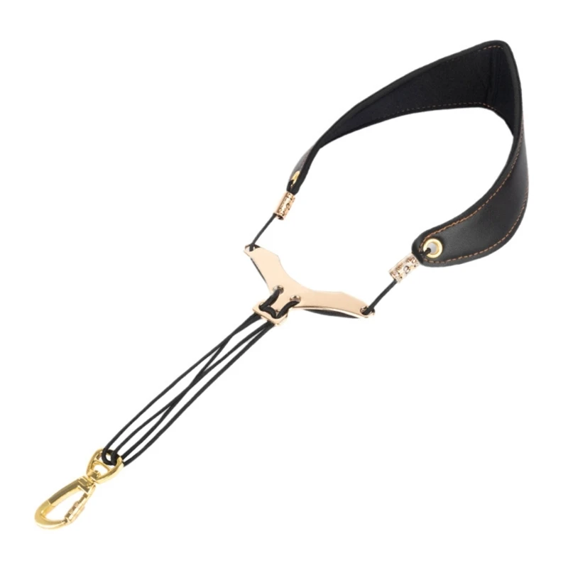 

Leathers Saxophone Neck Strap Soft Leathers Padded Sax Neck Strap Harness Adjustable Length Sax Neck Strap Easy to Use