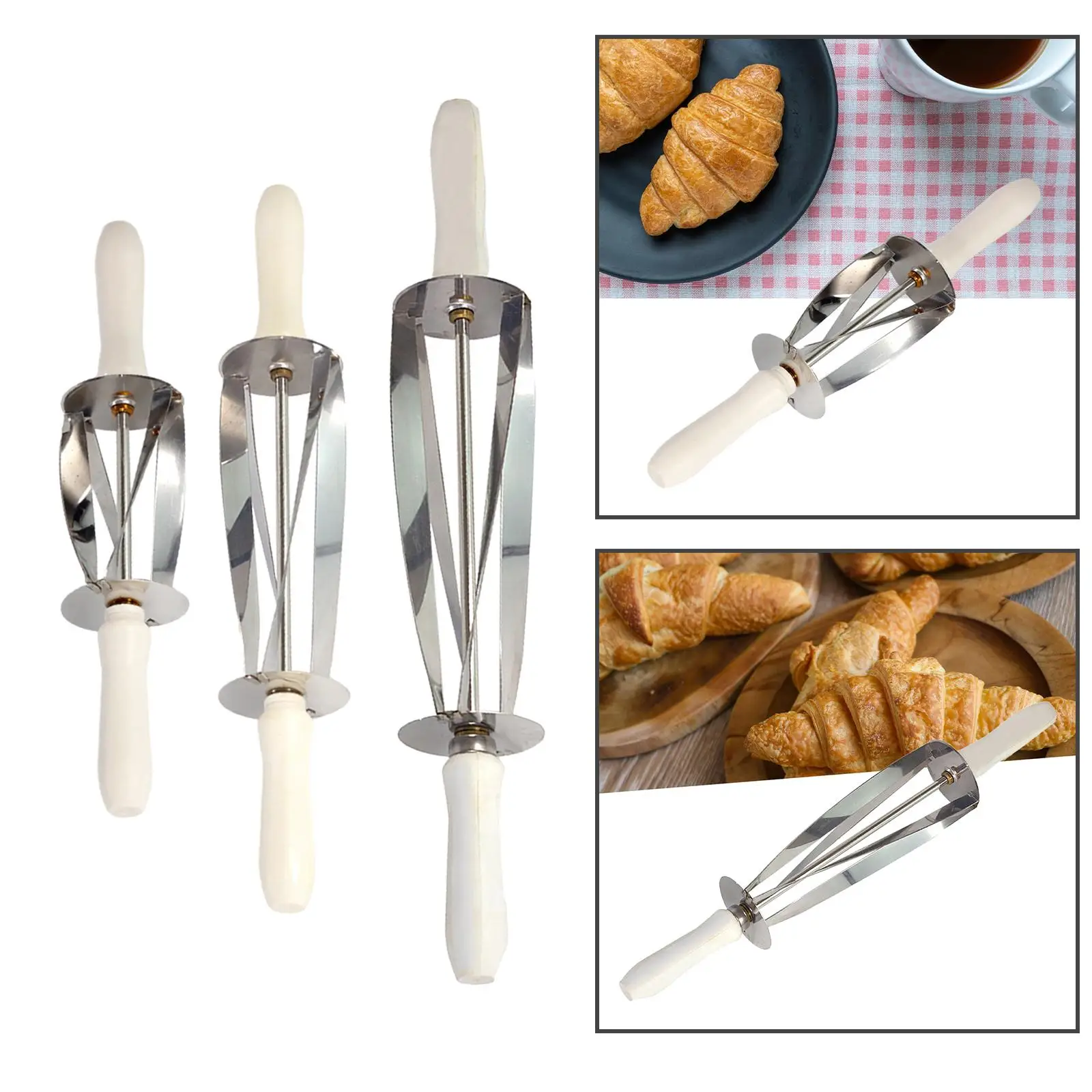 Croissant Cutter Kitchen Baking Tool Multifunction Home Dough Pastry Wheel Evenly Shaped Bread Cutter Bread Wheel Pastry Knife