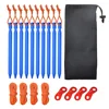 10Pcs/lot 18cm Aluminum Alloy Tent Pegs Tent Nail Tent Wind Rope Buckles Tent Rope Set Canopy Stakes Ground Camping Tent 6