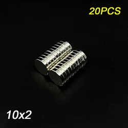 Powerful Neodymium Round Disc Magnets for Refrigerator and DIY Projects (10x2 - 20piece)