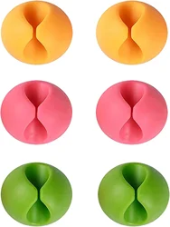 6-Piece Cable Clip Set - Desk Tidy & Cord Organizer (Mix color)