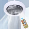 E27 Aromatherapy Ceiling Fan with Lighting Lamp Bedroom Silent Wireless Ceiling Fan Light Remote Control Electric Fans for Home 1