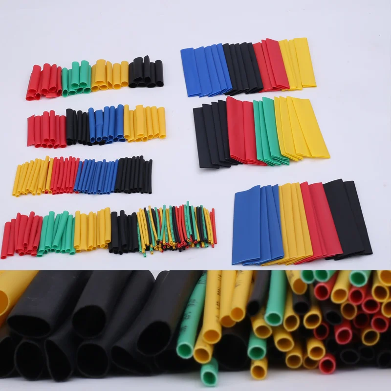 328PCS heat shrinkable tube insulation sleeve flame retardant 2: 1 electrician household wiring color heat shrinkable tube heat shrink tubing heat shrink tube heat shrink tube kit heat shrink cable sleeve protective sleeve