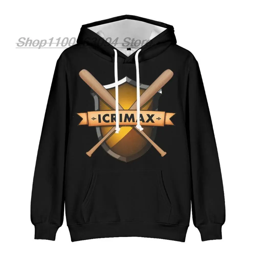Hoodie Men Icrimax Merch Hoodie Sweatshirts Unisex Pullover Hip Hop  women Icrimax Hoodies Kids Loose Clothes Men Streetwear