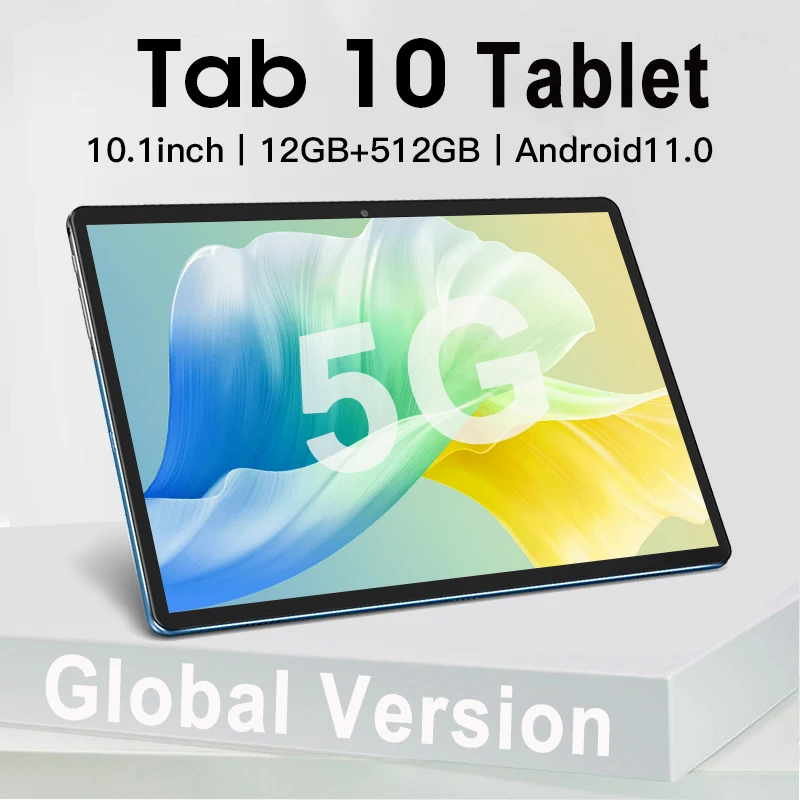 Планшет Tab 10 12 Гб ОЗУ 512 ПЗУ 10-дюймовый планшет MTK Helio P60 10-ядерный Android планшеты со