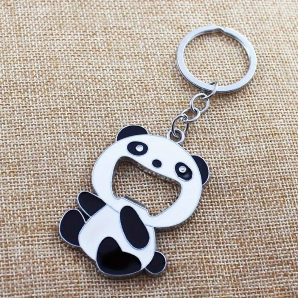 1PC Portable Hand Held Beer Wine Bottle Opener Made of High-quality Zinc Alloy for KEY Ring Cartoon Panda Mini Bottle Opener