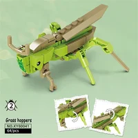 Rhinoceros Beetle Colorful Insect 3D Model Building Blocks Toy 4
