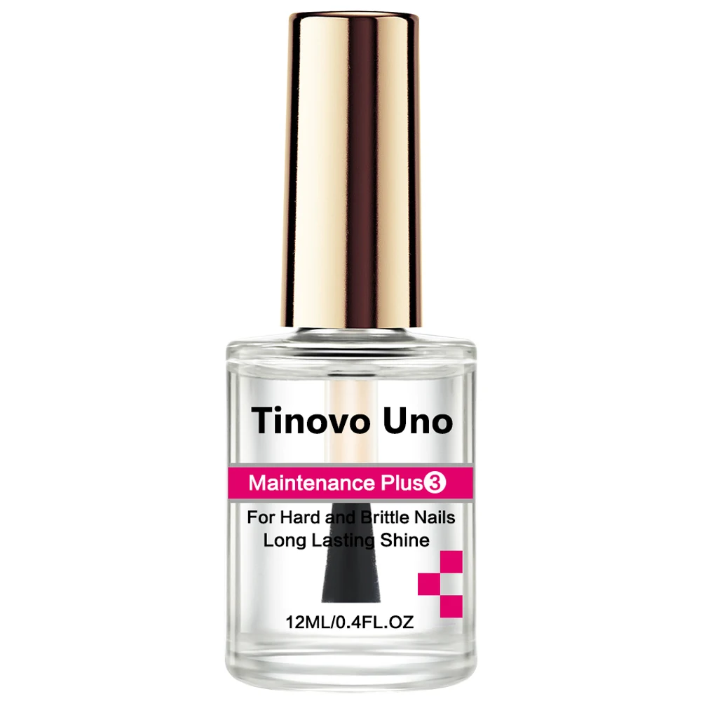 Tinovo Uno Clear Nail Hardener Maintenance Plus Normal Nail Strengthener Long Wear Shine Regular Lacquer Finish for Damaged Nail 6