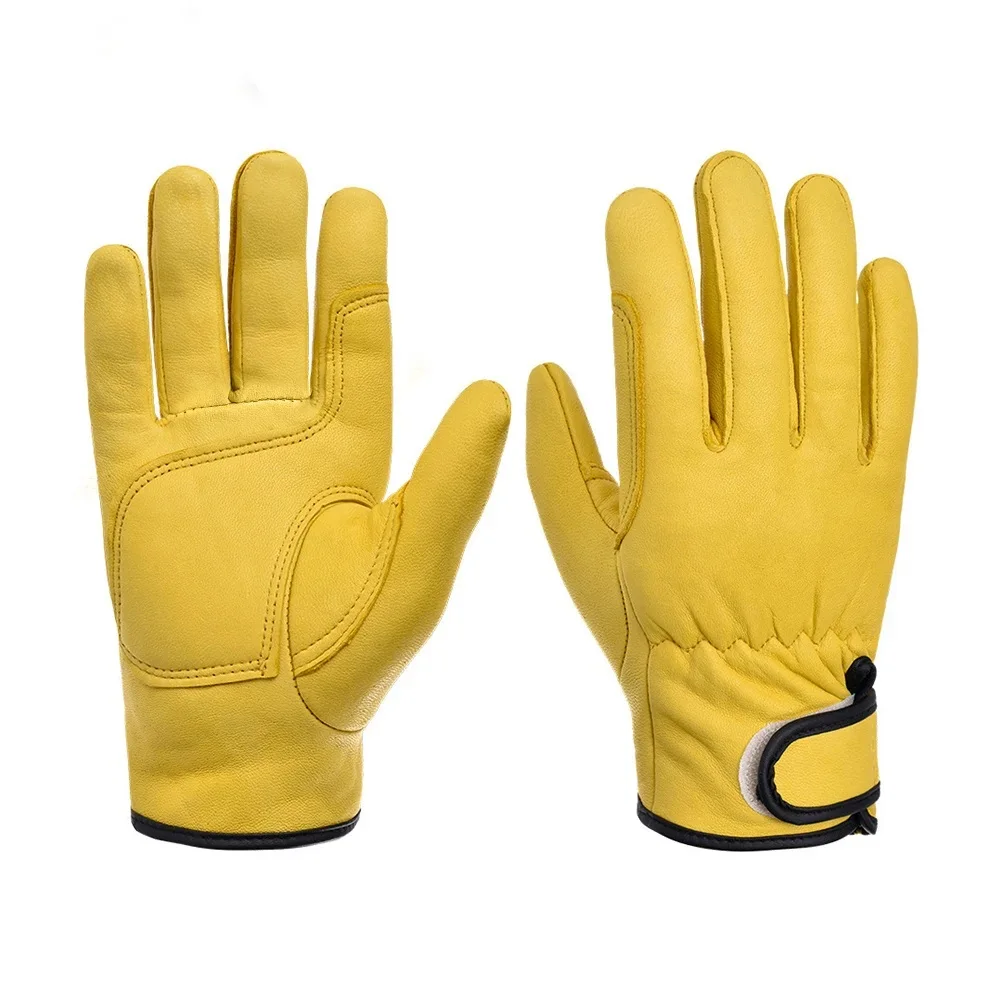 Men's Soft Cowhide Work Gloves for Versatile Protection and Comfort