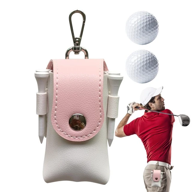 Golf Ball Bag For Waist Belt With 2 Balls Waist Pouch Storage Golf