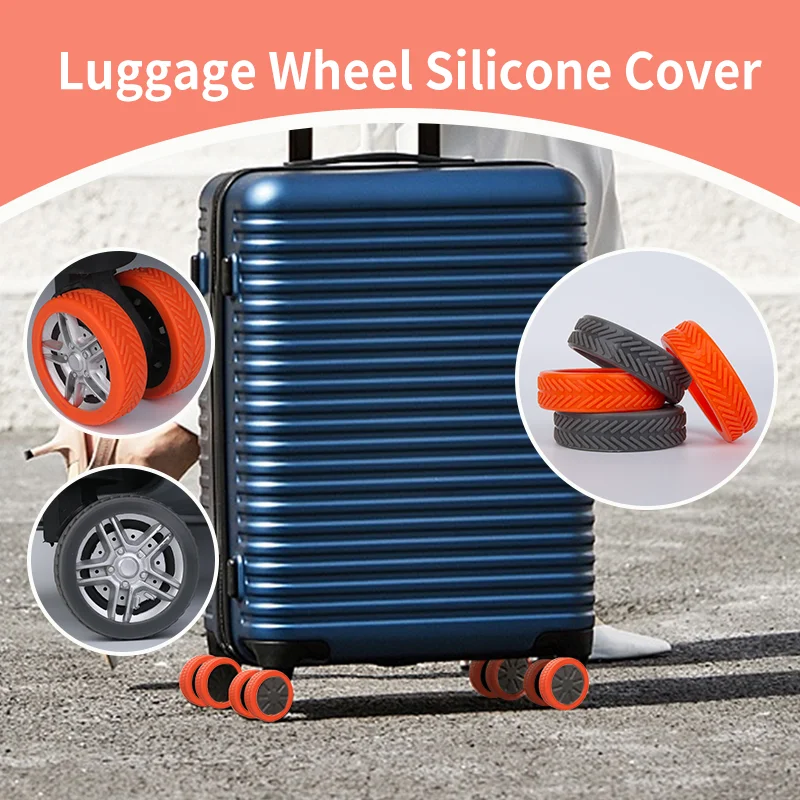 Luggage Wheel Silicone Cover Trolley case Cover wear-resistant Silent Carry-On Suitcase Wheel Accessories Detachable Replacement