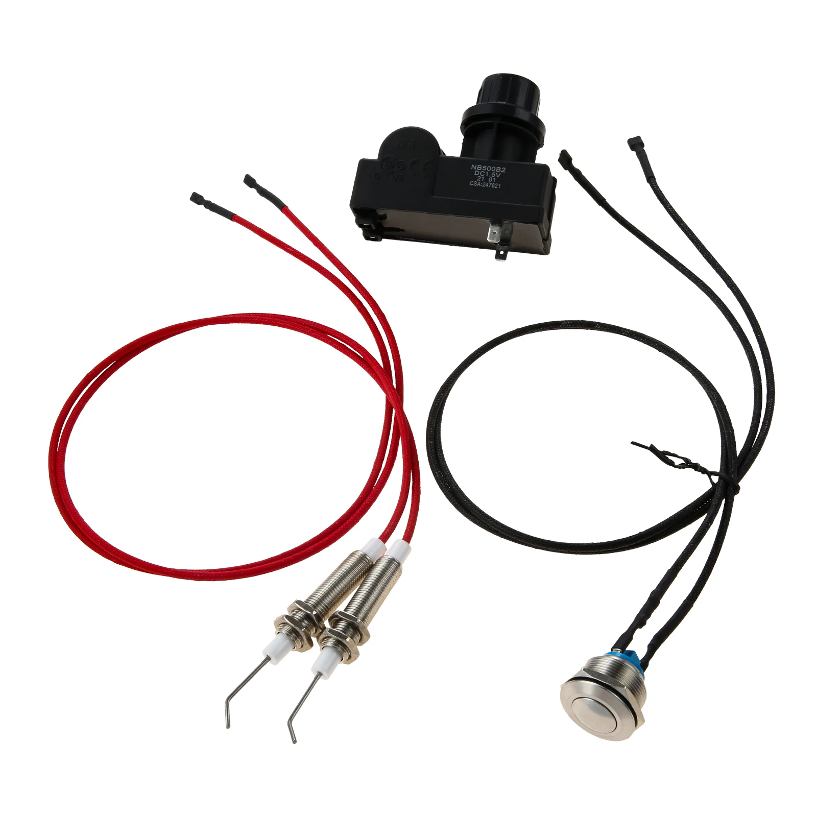 Grill Igniter Push Button Control Switch Ignition Automatic Ignition System Control AA Battery Ignitor w/ Sparkers for Gas Grill refrigerator fan motor propane tank refill adapter gas cooker top cover kit gas stove knobs kerosene stove wicks wood pellet stove part stove rope seal folding card stove stove fan ceramic fiber blanket grill ignition system